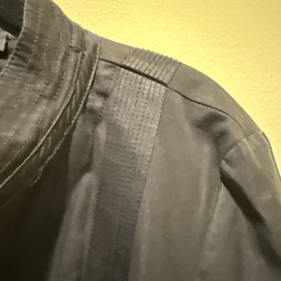 DKNY Women Black Jacket collared button up light jacket size 12 96% cotton - Picture 7 of 13